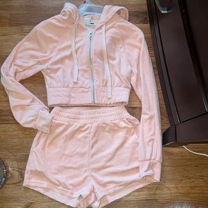 light orange fashion nova set